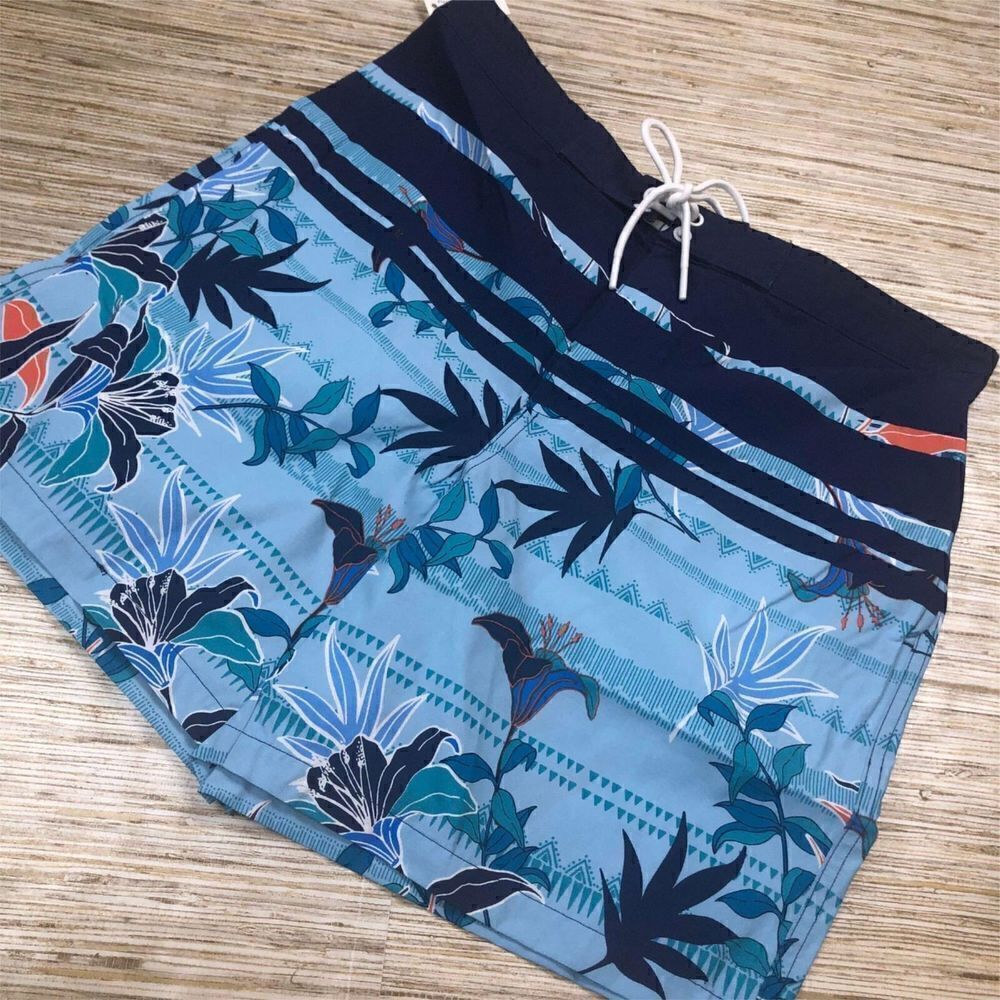 #75 28 Palms Mens Board 4.5" Inseam Swim Trunk BLUE sz 33